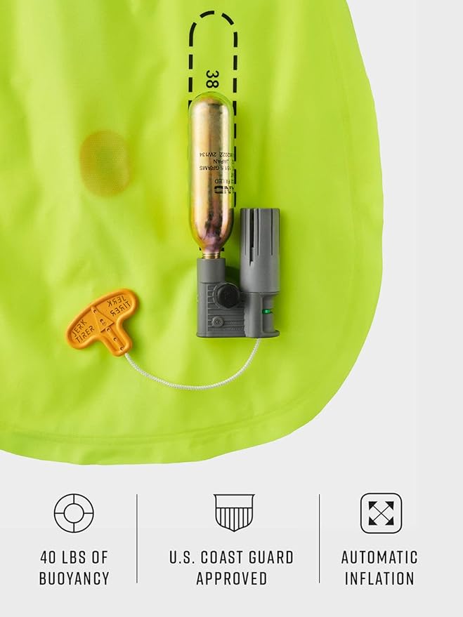 BLUESTORM Atmos 40 Automatic/Manual Inflatable PFD Life Jacket for Adults | US Coast Guard (USCG) Approved Life Vest