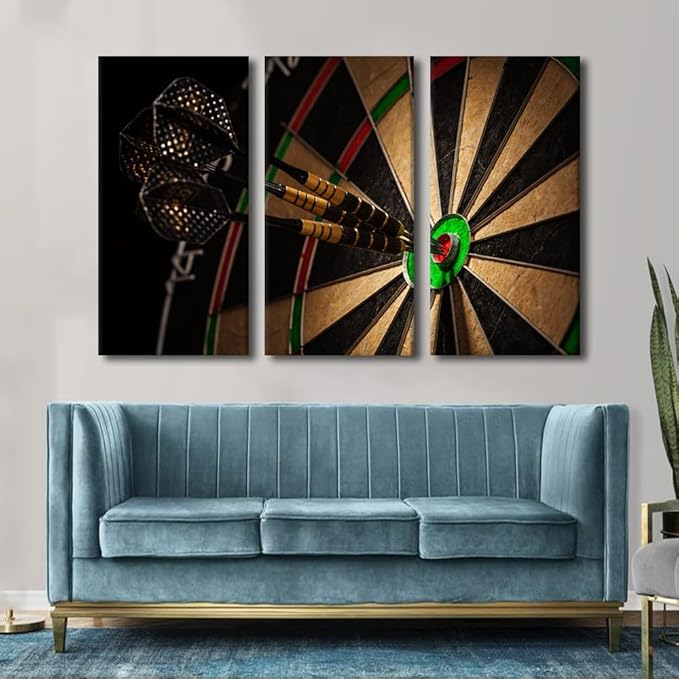 Modern Wall Art Success Hitting Target Aim Wall Art for Bedroom Positive Office Canvas Art Wall Decor Bullseye Pictures for Living Room Artwork Paintings Giclee Framed Ready to Hang, 40"Wx60"H