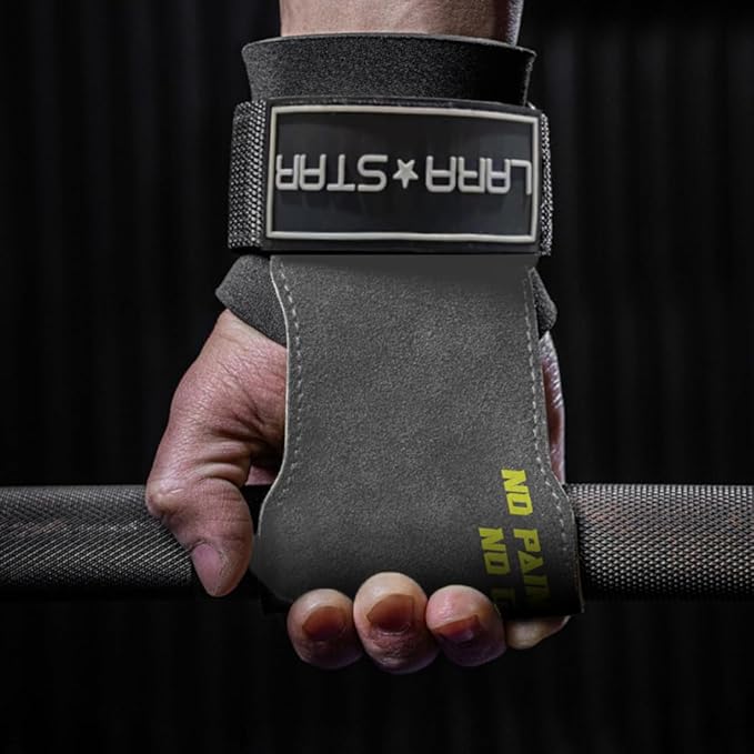 LARA STAR Weight Lifting Wrist Straps for Maximum Grip Support,Lifting Strap for Weightlifting, Gym Grips Hook for Deadlifts, Powerlifting, Heavy Shrug Women/Men