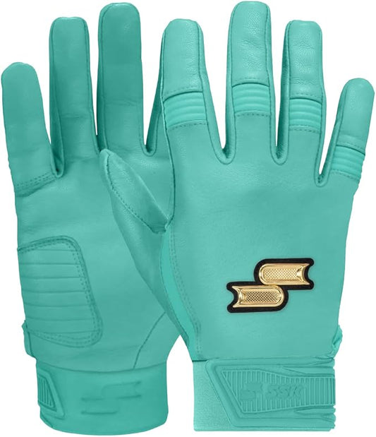 SSK Showcase Youth Baseball Batting Gloves - Durable Full Cabretta Leather Glove - 8 Colors