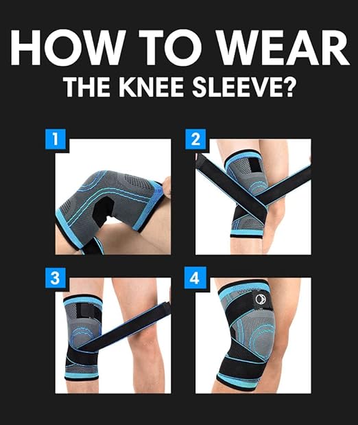 Knee Compression Sleeve - Knee Braces for Knee Pain Women, Knee Sleeve, Knee Compression Sleeve Women, Knee Support Men, Rodilleras, Compression Knee Sleeves Men