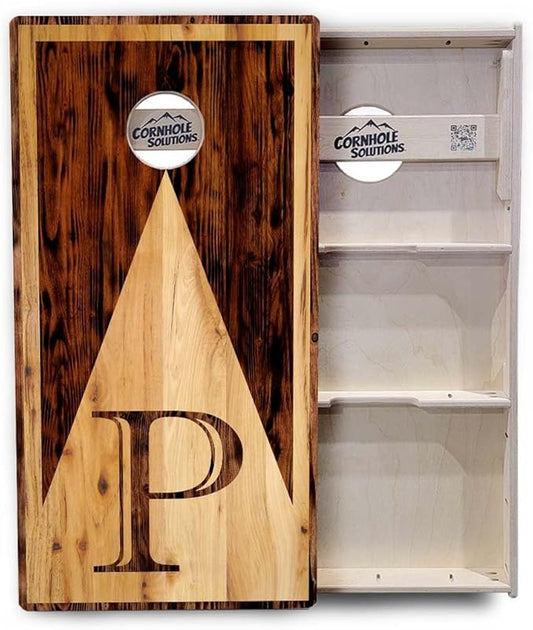 Tournament Cornhole Boards - Regulation 2'x4' Set 3/4" Baltic Birch - Bags Sold Separatetly (Wood Letter Design)
