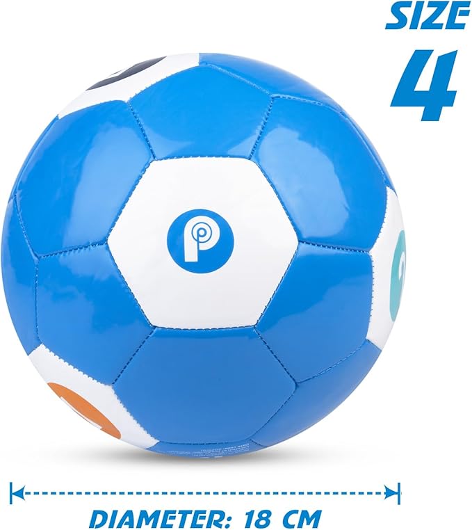 Soccer Ball Size 3, Size 4 - Kids Aged 3-5 6-8 8-12 Outdoors Sports Training Playing Ball Set with Pump Teens Girls Boys Back to School Gift