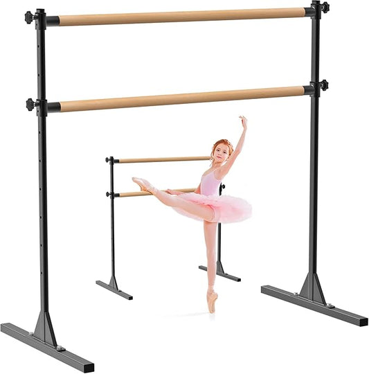 SELEWARE Height Adjustable Ballet Barre Freestanding Ballet Bar Heavy Duty Dance Bar Support Barre Movements Body Stretch Pull-ups, Sturdy Construction Never Fall Apart, Anti-Slip