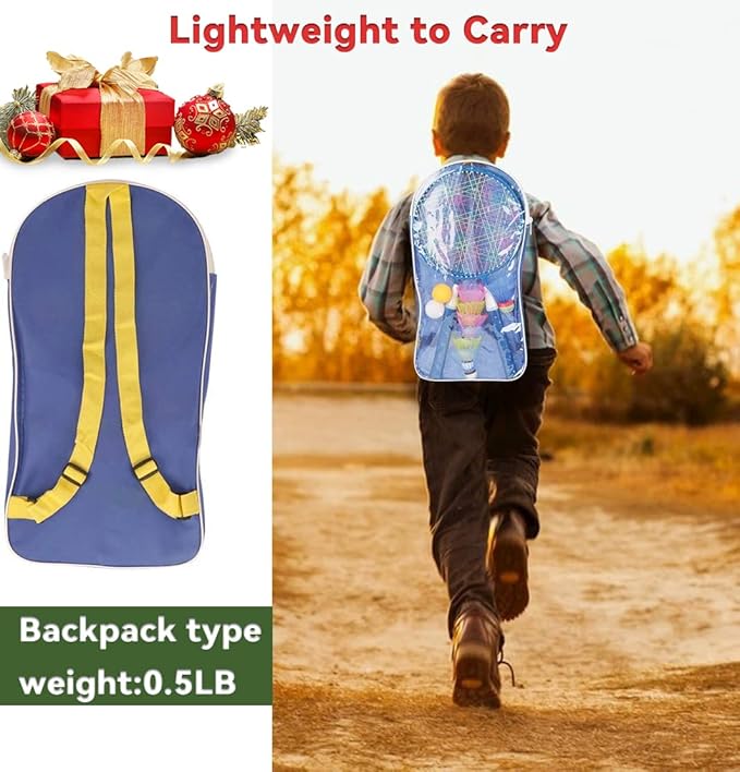 Badminton Rackets for Children,12 in 1 Shuttlecocks Racquet Sports Set w/Lightweight Carrying Bag for Kids Professionals Beginner Players Indoor Outdoor Sport Game