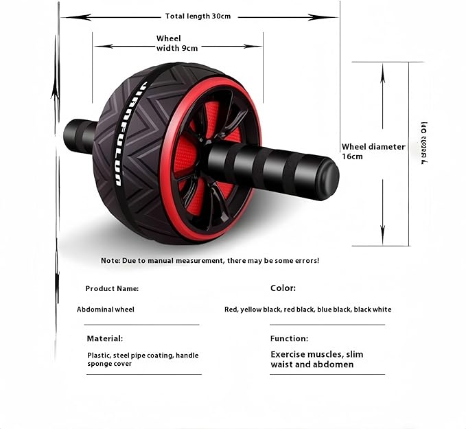 Ab Roller Wheel with Knee Pad - Core & Abdominal Workout Equipment for Home Gym, Full-Body Strength Training