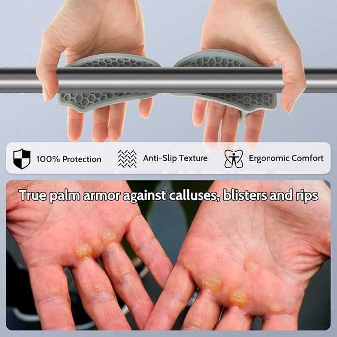 Weight Lifting Gloves for Men Women: Rubber Gym Weightlifting Anti-Slip Workout Grips for Gym Training and Exercise, Weight Lifting, Dumbbell, Deadlift, Bar Pad Pull Up Grippers No Sweaty