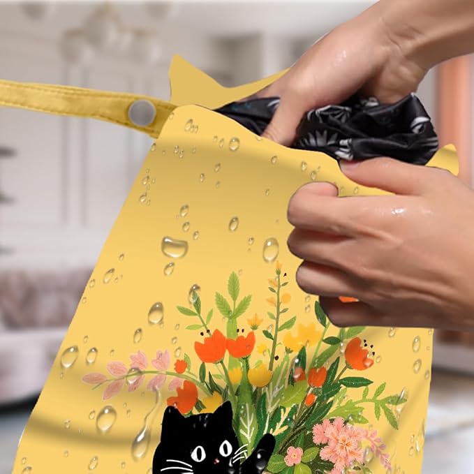 4 Pack Cute Wet Bag Waterproof Washable Reusable Wet Dry Bag for Swimsuit Clothes Cloth Diaper Travel Beach Pool Yoga Gym Party Camping Toiletries Travel Beach Essentials,Bow Checkered Duck Gifts