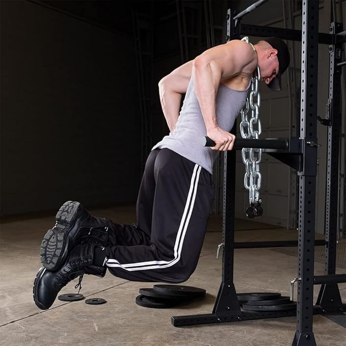 Rugged Strength & Fitness MAX Extended Power Rack Package with LAT, Bench, 500 lb. OLY Set, Floor Mats