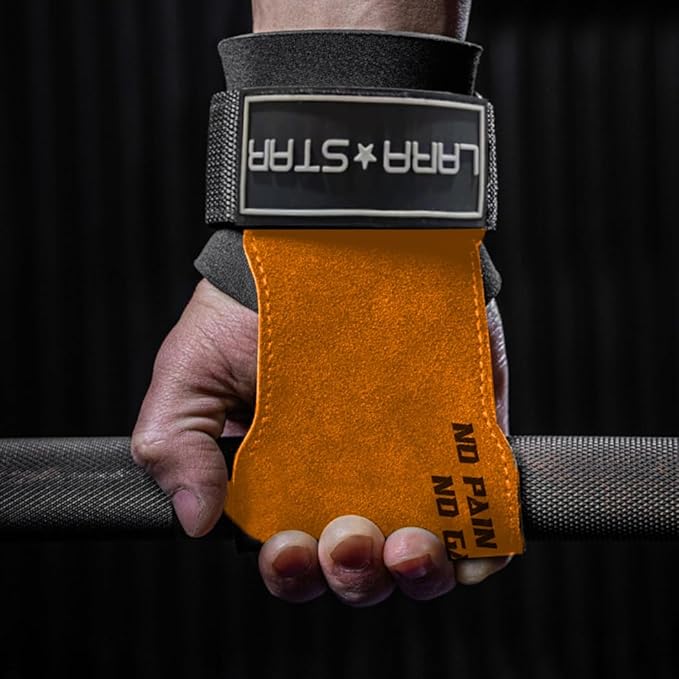 LARA STAR Weight Lifting Wrist Straps for Maximum Grip Support,Lifting Strap for Weightlifting, Gym Grips Hook for Deadlifts, Powerlifting, Heavy Shrug Women/Men
