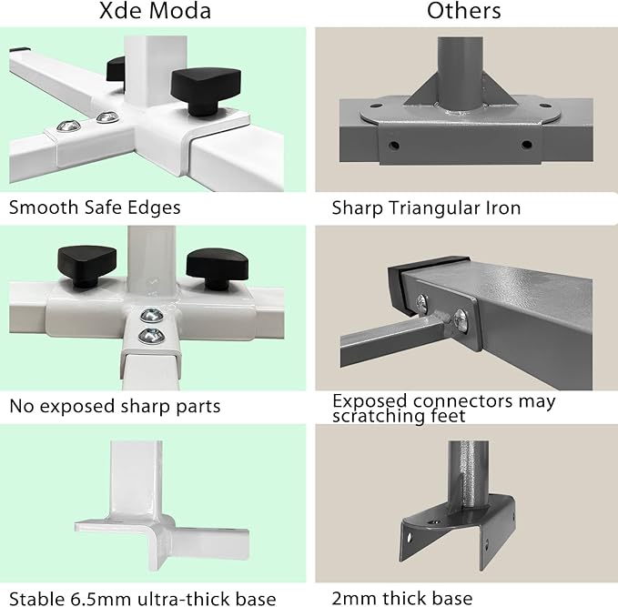 XDEMODA The Latest Model Gymnastics Bar for Kids Ages 3-15 for Home, Anti-Slip, Easy to Assemble, 35” to 55” Adjustable Height Gymnastic Horizontal Bars Equipment
