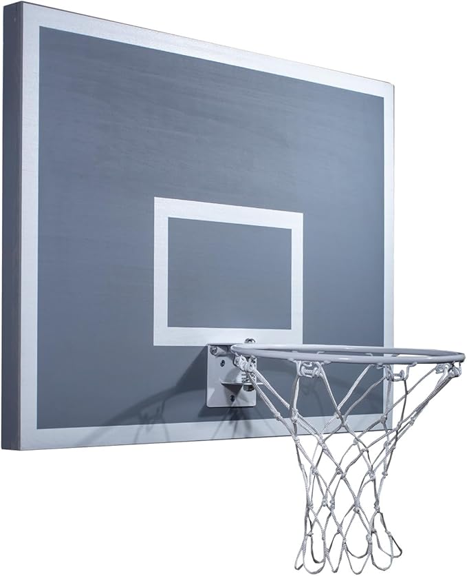 CALIKIWIPROS Mini Basketball Hoop Set Pro League Decorative Solid Wood Wall Mount, Includes 9’ Hoop & 5 mini Basketballs, Classic Look with Colors Matching Some pro Teams.