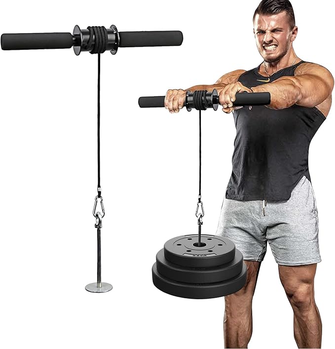 PELLOR Wrist and Forearm Blaster, Wrist Roller & Forearm Roller with Anti-Slip Grip Handles, Forearm Strength Trainer Ideal for Grip Strength, Muscle Building, Rehabilitation