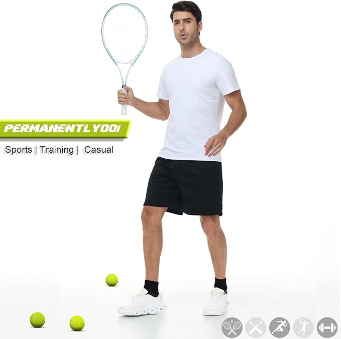 6-Pair Cushion Sports Socks Men Women Tennis Sock Ankle-support for Basketball Baseball Running Hiking Padel..