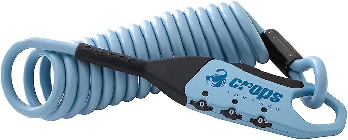 Bike Lock Cable, Q5-COCON 6ft Blue, 3-Digit Resettable Combination Cable Lock, Compact Design, Easy to Carry, Bicycle Lock Cable