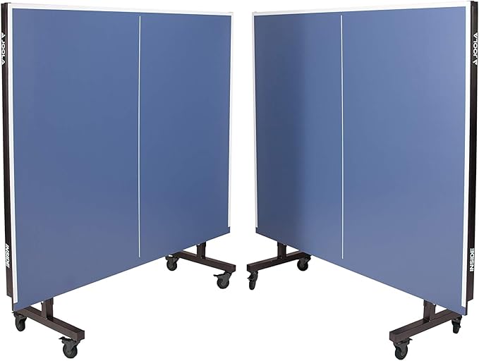 JOOLA Inside Professional MDF Indoor Ping Pong Table with Quick Clamp Table Tennis Net and Post Set - 10 Minute Easy Assembly - Tournament Quality - Foldable with Single Player Playback Mode