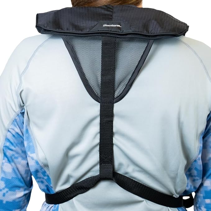 BLUESTORM Cirrus26 Inflatable PFD Life Jackets for Adults | US Coast Guard Approved Automatic Life Vest w/Manual Override Convertibility