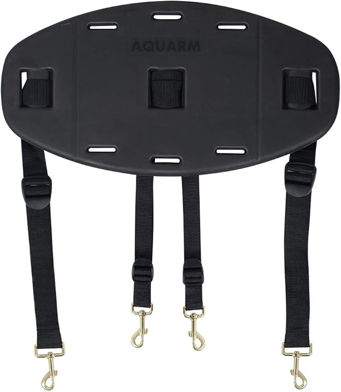 Kayak Seat Back, Sit On Top Kayak Backrest, Adjustable Cushioned Kayaking Support Back Pad Band (Dark Black)