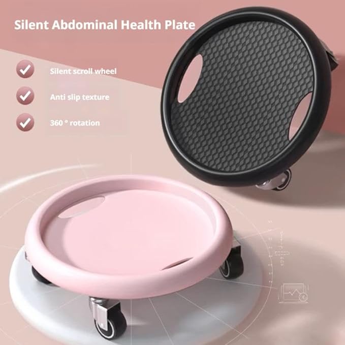 Ab Roller Wheel, Women's Multifunctional Abdominal Wheel Board with Mat, 360° Rotating, for Full Body Fat Burning Tummy Weight Control Gym or at Home Workout Equipment