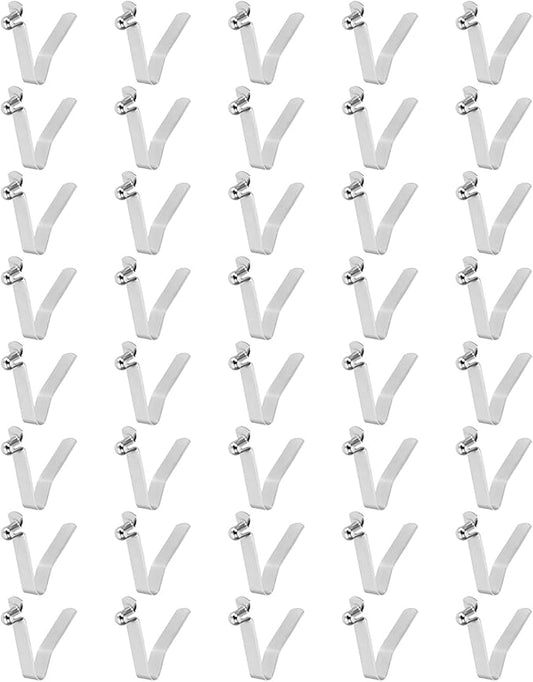 HARFINGTON Single Button Kayak Paddle Snap Spring Clip Spring Steel V-Shaped Hollow Lift Telescopic Locking Tube Pole Clips for Tent Camping