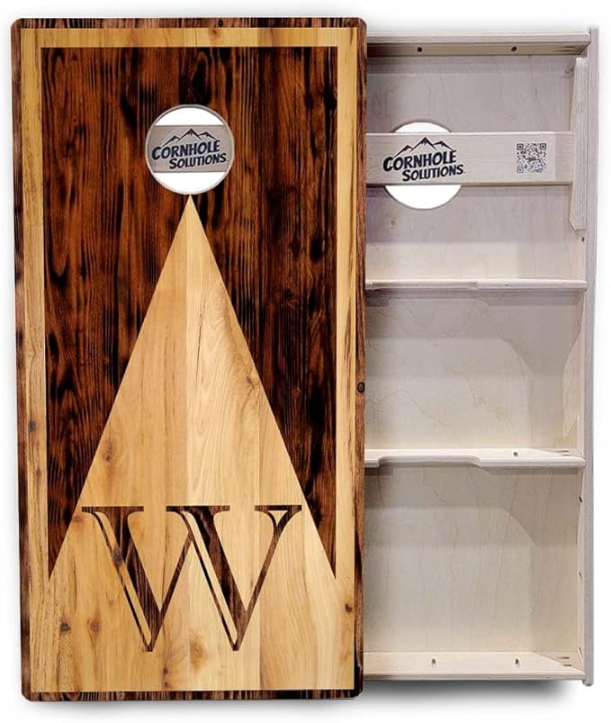 Tournament Cornhole Boards - Regulation 2'x4' Set 3/4" Baltic Birch - Bags Sold Separatetly (Wood Letter Design)