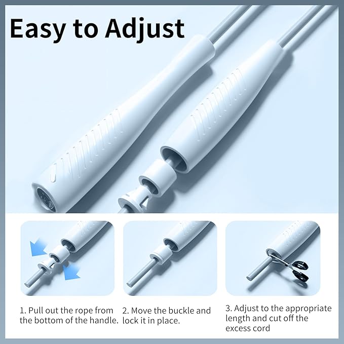 Jump Ropes Kids, Adjustable Children Jump Rope with ABS Handles and PVC Rope for Child Student Toddler