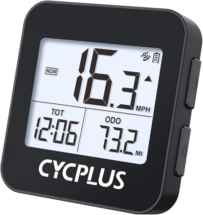 CYCPLUS GPS Bike Computer, Wireless Cycling Computer with Automatic Backlight, Bicycle Speedometer Odometer with Waterproof and Lager Battery, Provide Professional Data Analysis