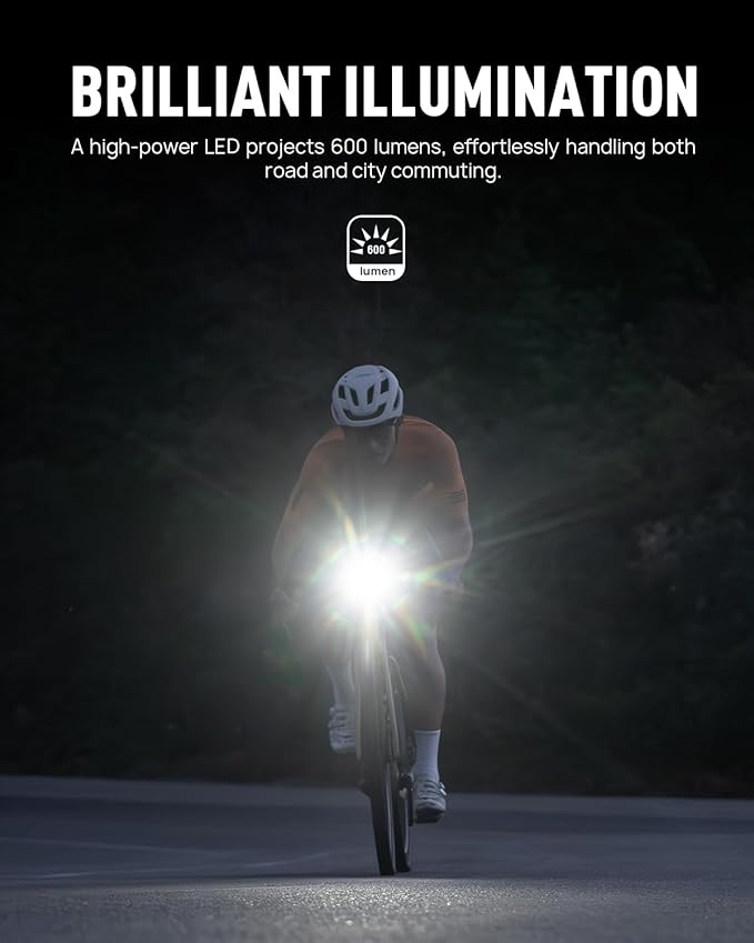 Magicshine Allty Commuter Bike Lights Allty 400, Allty 600, Allty 800 Road Bike Light, USB Type-C Rechargeable, IPX7 Waterproof LED Bike Light for Road, Urban Cyclists