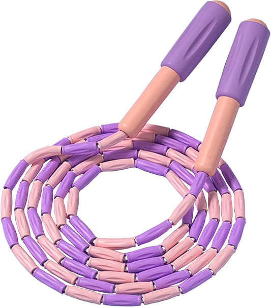 Beaded Jump Rope 1 Pack/2 Pack, ACEONE Segmented Skipping Rope for Kids Adults, Adjustable Tangle-Free Toddler Jumping Rope for Fitness Exercise Training