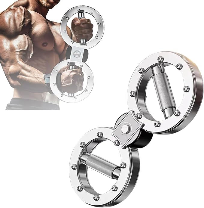 Rotating Burn Machine, Forearm Strength Trainer, 10 Pounds Rotating Arm Machine w/ 360 Degree Rotating Grips, Shoulder Workout Adjustable Resistance Spinning Burn Rotator Machine for Exercise