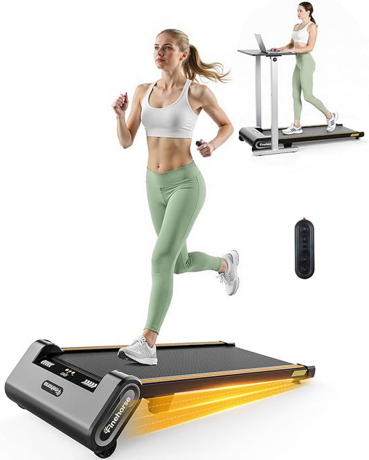 13% 6-Level Walking Pad with Auto Incline - Treadmill with Auto Incline and Remote Control, 330Lbs Capacity Portable Compact Treadmill for Home Office, LED Display