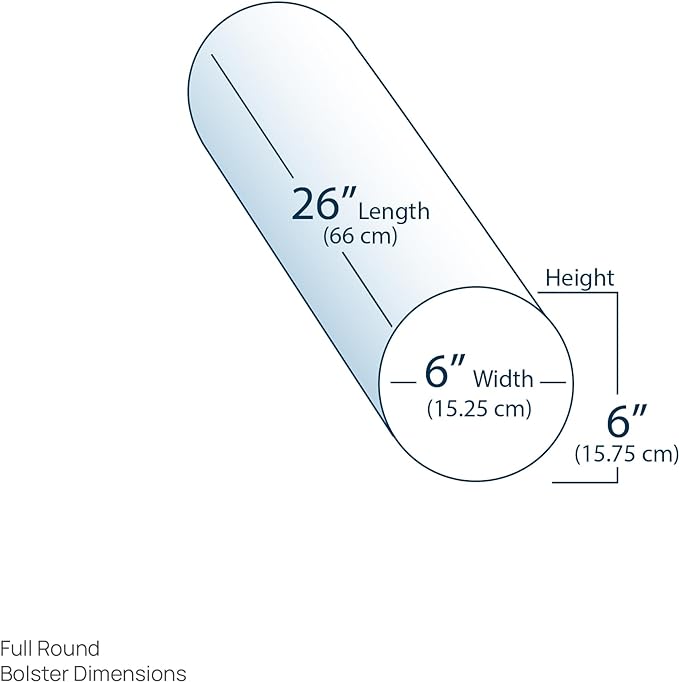 Earthlite Bolster Pillow Full Round – Durable Massage Bolster, 100% PU Upholstery incl. Strap Handle/Professional Quality for Massage Table/Back Pain Relief