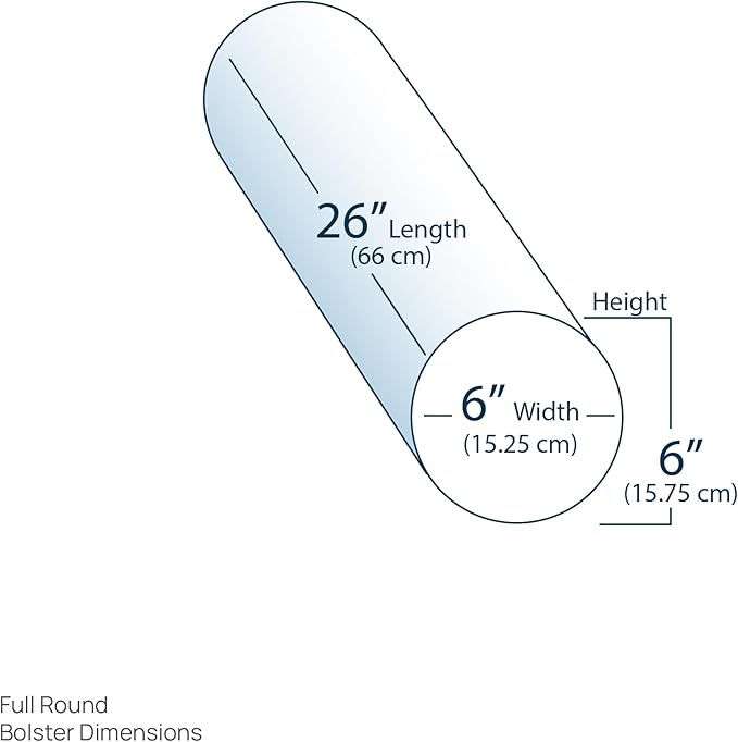 Earthlite Bolster Pillow Full Round – Durable Massage Bolster, 100% PU Upholstery incl. Strap Handle/Professional Quality for Massage Table/Back Pain Relief