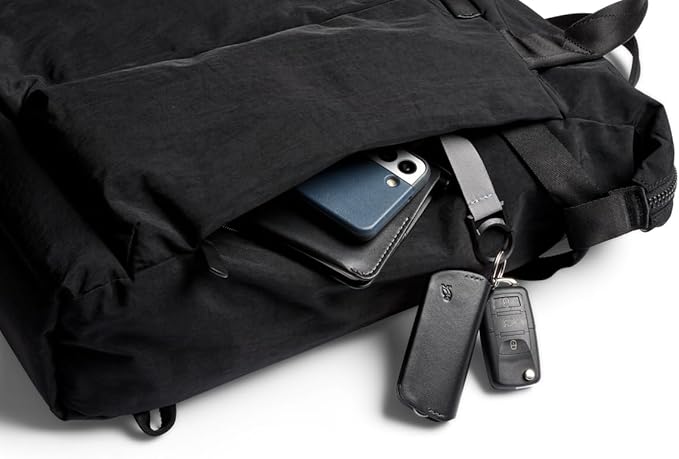 Bellroy Tokyo Totepack, water-resistant woven convertible backpack and tote bag - Raven