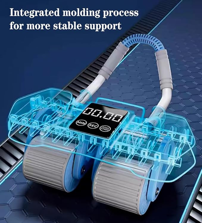 Ab roller wheel,The upgraded four-wheel abdominal wheel used for enhancing abdominal muscle exercises is abdominal fitness wheel that is more suitable for the home gym., Blue