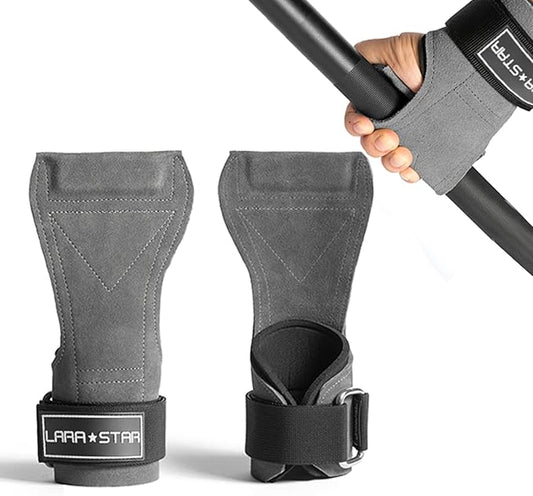 LARA STAR Weight Lifting Wrist Straps for Maximum Grip Support,Lifting Strap for Weightlifting, Gym Grips Hook for Deadlifts, Powerlifting, Heavy Shrug Women/Men