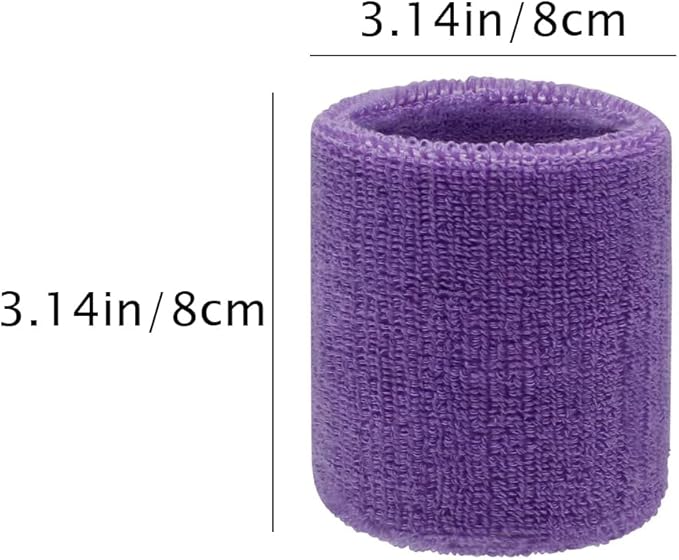 Sweatbands Sports Wristbands for Kids and Women - 3 inch Elastic Athletic Wrist Bands for Tennis, Basketball, Running, Working Out
