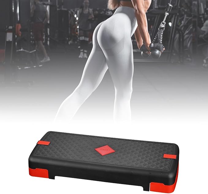 Generic Exercise Step Platform Aerobic Fitness Stepper Adjustable Workout Nonslip Textured Surface Training Load Bearing