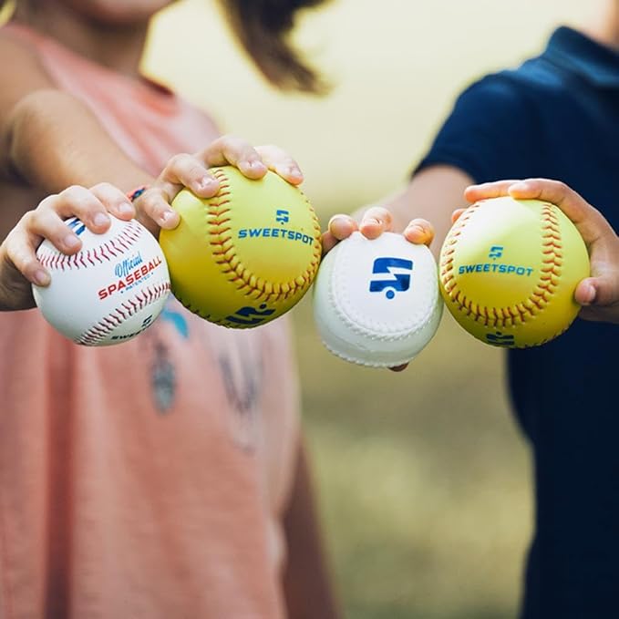 SweetSpot Plastic Baseball Spaseballs | Backyard Plastic Baseballs for Youth, Kids, Teens, and Adults