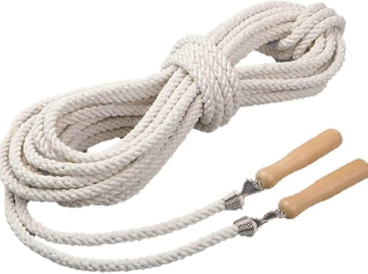 ACEONE Long Jump Rope, Multiplayer Skipping Rope with Wooden Handle for Kids and Adult, Team Group Jumping Rope for School Sport and Outdoor Activity