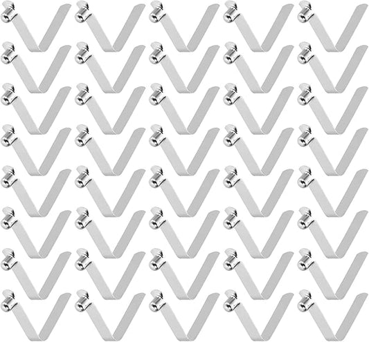 HARFINGTON Single Button Kayak Paddle Snap Spring Clip Spring Steel V-Shaped Hollow Lift Telescopic Locking Tube Pole Clips for Tent Camping