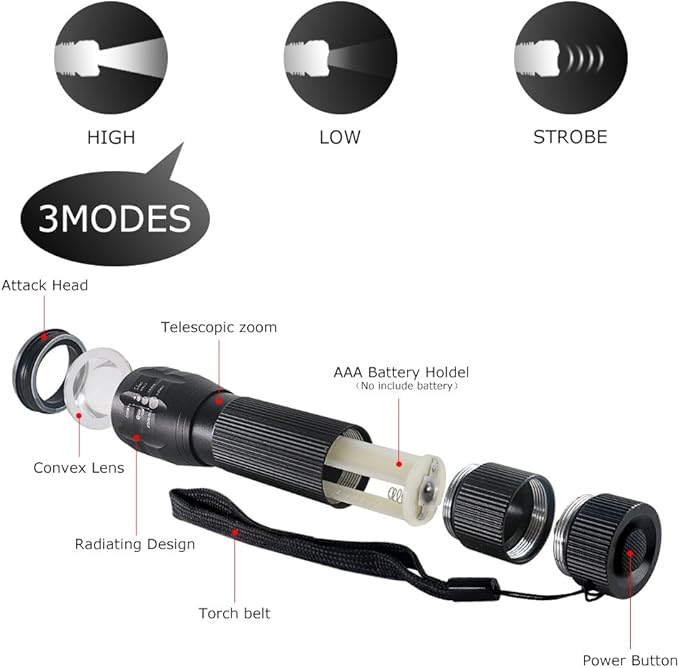 2 Packs Bike Light Set Super Bright Focus Adjustable Front Headlight and Rear LED Mountain Bicycle Light, Mount Included JB866