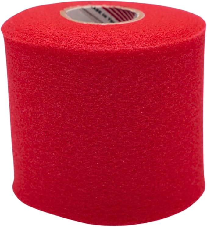 Shield Athletic Underwrap | Bulk Case of 48 Rolls of PreWrap, Hair Tie, Headband, USA Made, Pre-Wrap Athletic Tape, 2.75" X 30 SYards, Foam Barrier, Flexible, Breathable (Red)