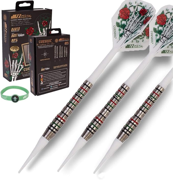 CUESOUL Soft Tip Darts Set Plastic Tip with Dart Case