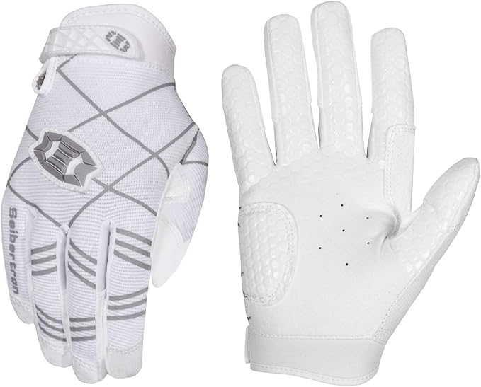 Seibertron B-A-R PRO 2.0 Signature Baseball + Softball + Teeball Batting Gloves Super Grip Finger Multiple 11 Sizes + 5 Colors Available Fit Adult Youth Kids Boys Girls Mens Women