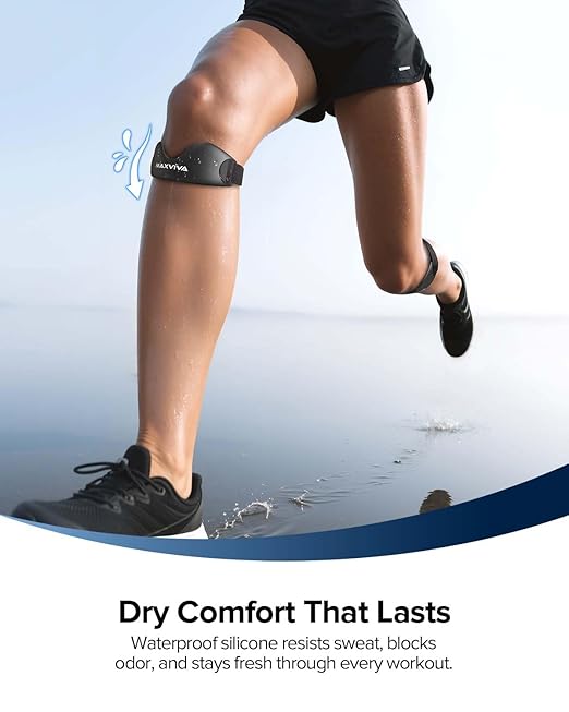 Patellar Tendon Support Strap 2 Pack, Knee Brace Patella Band for Running Hiking Basketball Gym Fitness Tennis Badminton Cycling, Offers Relief from Meniscus Tear and Knee Pain.