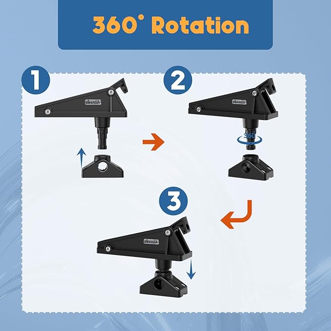 Kayak Anchor Lock System with Side Deck Mount - Durable, Easy-to-Use Anchor Lock for Small Boats and Kayaks, Single-Handed Operation, Versatile Installation