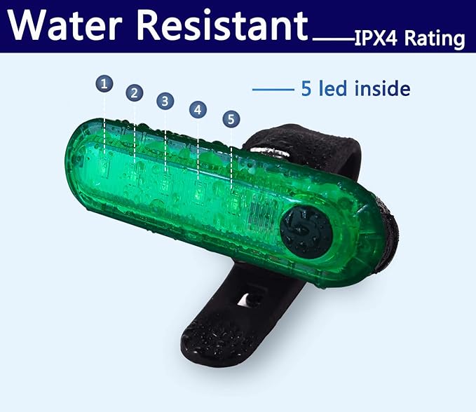 4Pack LED Navigation Lights Kit for Boat Kayak, Stern Light Battery 0perated, Easy Clip on for Night Kayaking, Boating, Canoeing, Paddle Board, Jet Ski, Dinghy, 2Pcs Safety Whistles