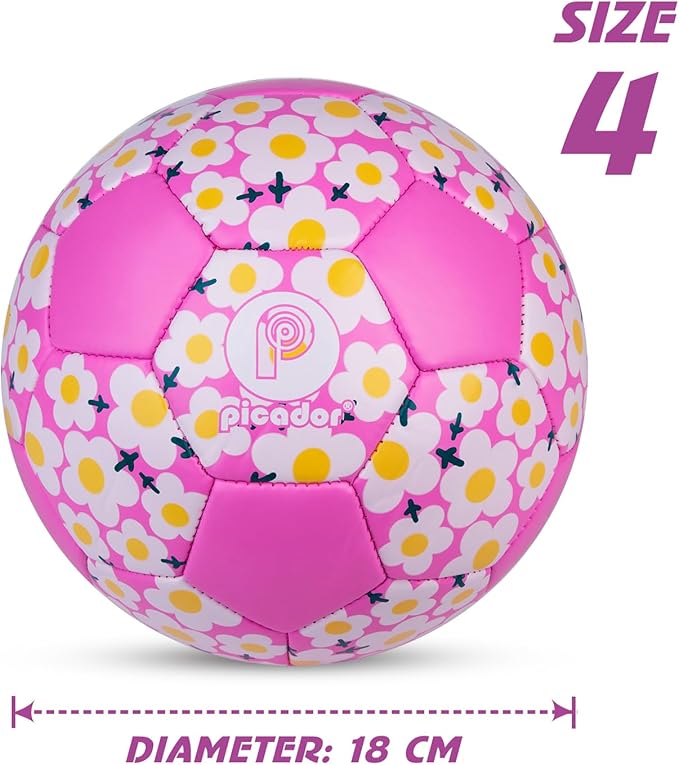 Soccer Ball Size 3, Size 4 - Kids Aged 3-5 6-8 8-12 Outdoors Sports Training Playing Ball Set with Pump Teens Girls Boys Back to School Gift