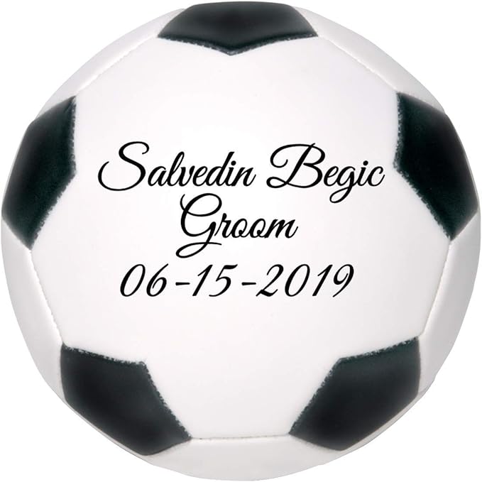 Personalized Custom Mini Size 6 Inch Official Size 1 Soccer Ball | Customized Soccer Ball with Name, Photo, or Text | Trophy or Gift for Coach, Son, Boyfriend, or Any Soccer Fan